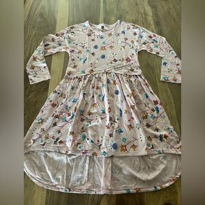 Tea Collection high low Floral Long Sleeve Dress size 7